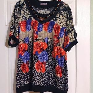 Floral silky top